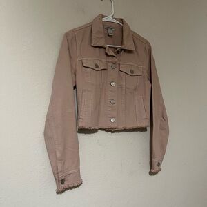 Refuge Pink Denim Jacket Women’s Small Fun Affordable Women’s Fashion
